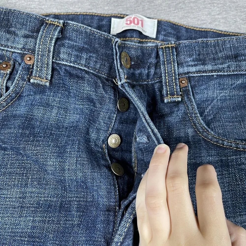 Levi's 501 Jeans Mens 33x34 (31x31) Blue Medium Wash Straight Classic Button Fly